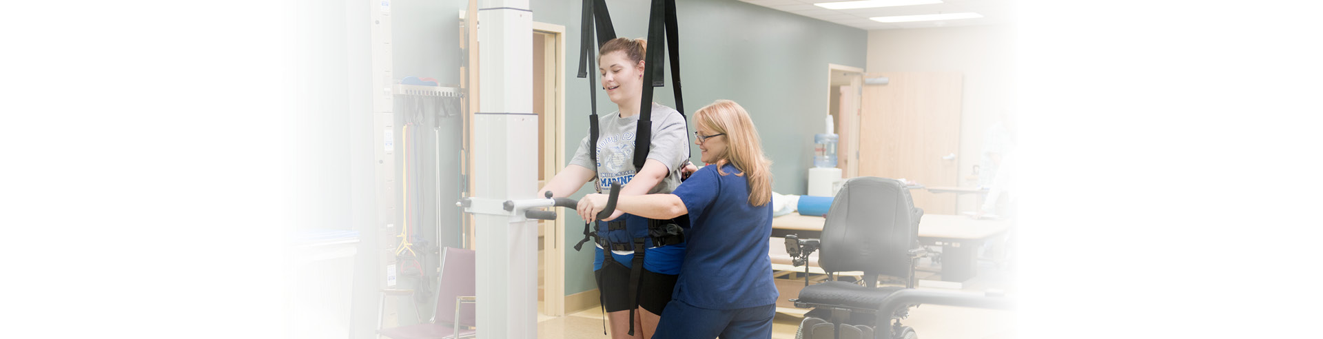 patient on litegait for therapy