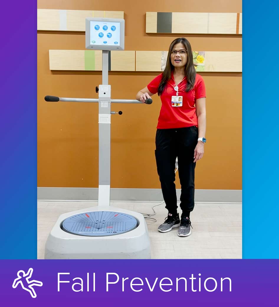 Watch our short video on fall prevention presented by Mimi Milo, physical therapist.
