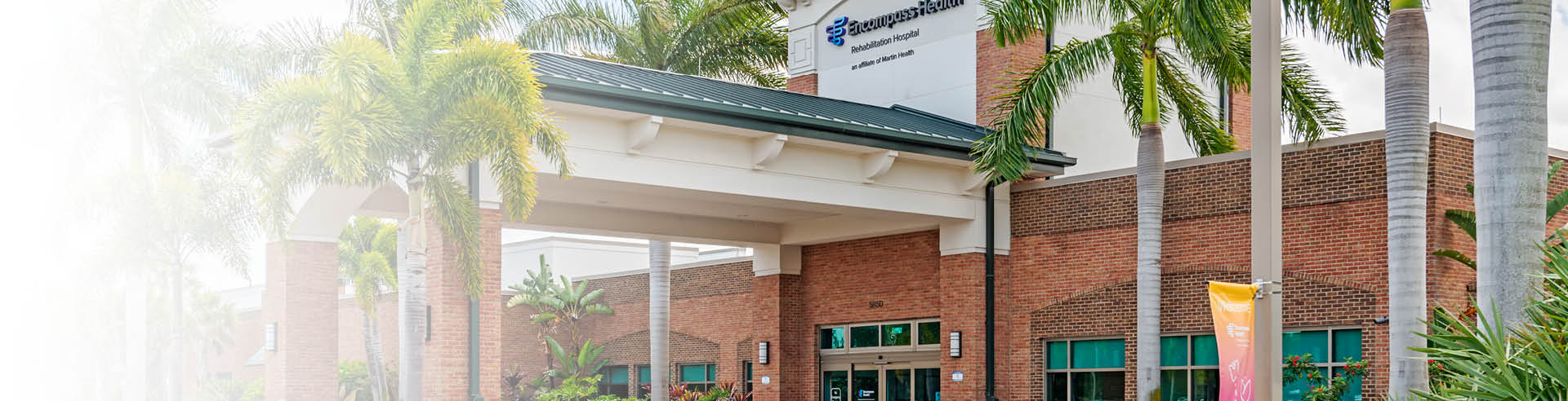 Encompass Health Rehabilitation Hospital, an affiliate of Martin Health exterior shot