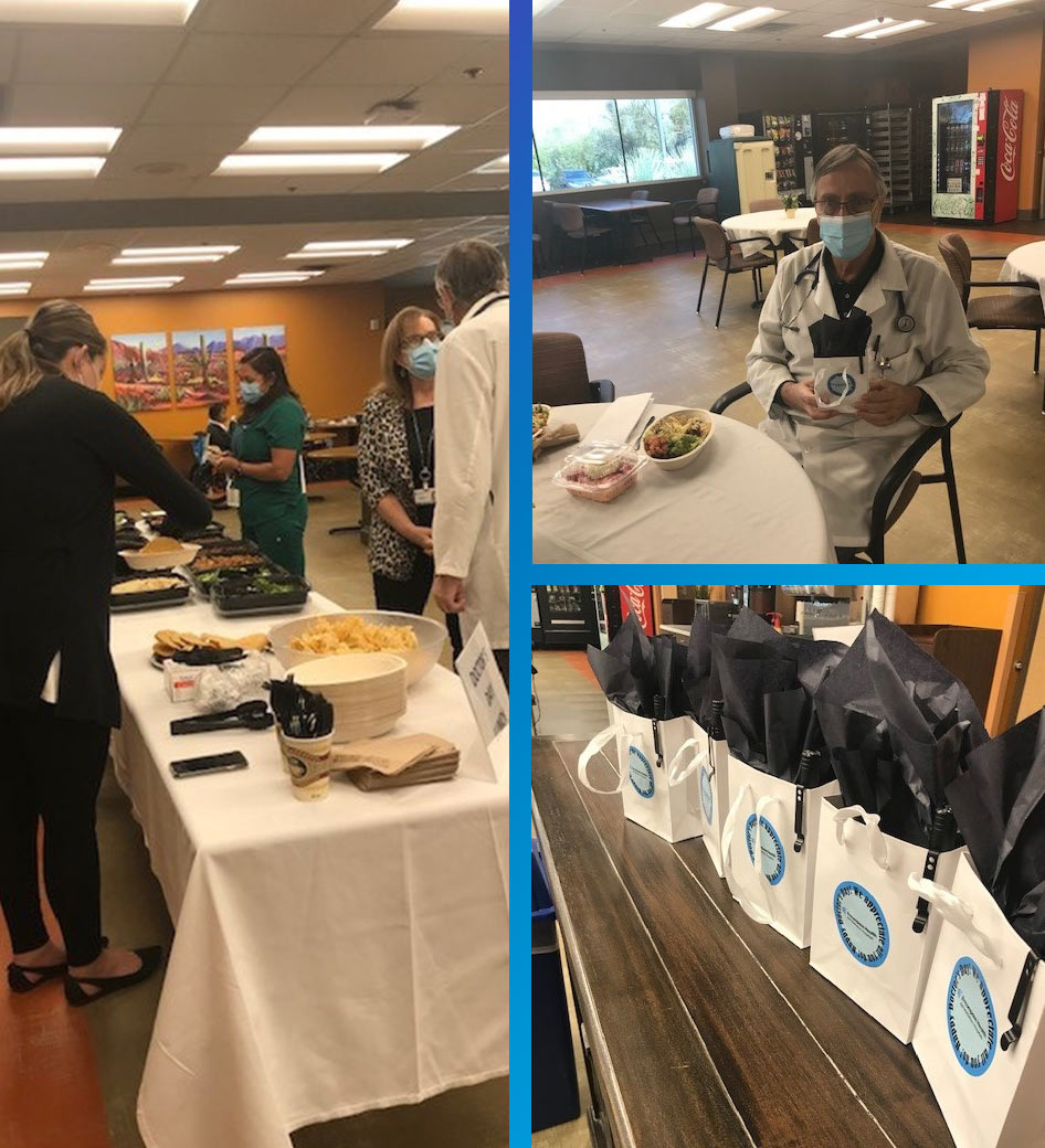 We hosted a catered taco bar lunch for Doctors