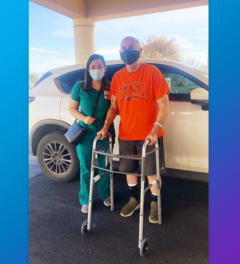 Mr. Bonacorsi underwent an elective left total hip replacement after years of hip discomfort and planned to discharge directly home with home health services.