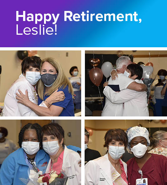 Leslie's retirement