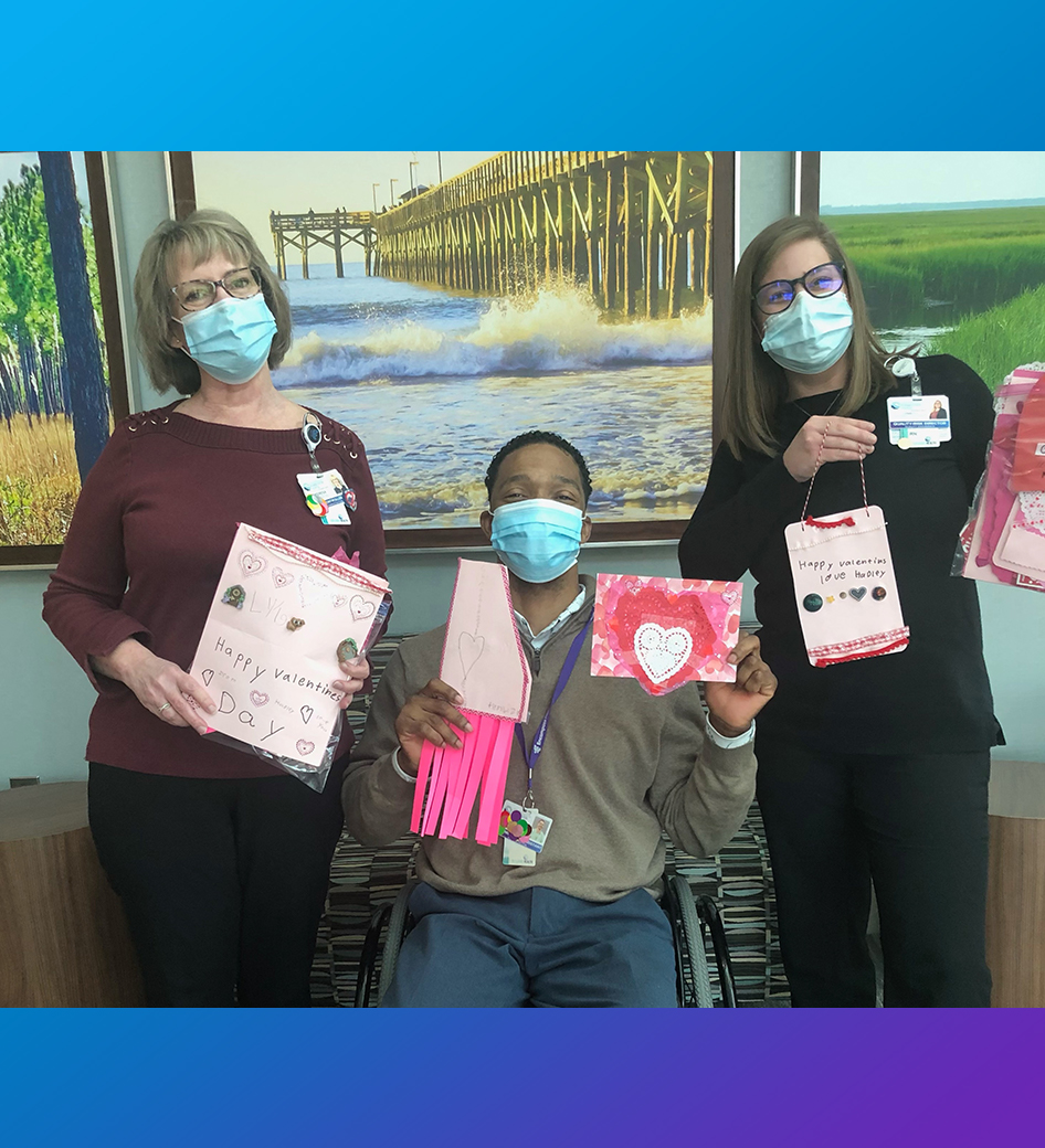 Thank you to Girl Scout Troop 2958 for making handmade valentines cards for our patients in Little River.